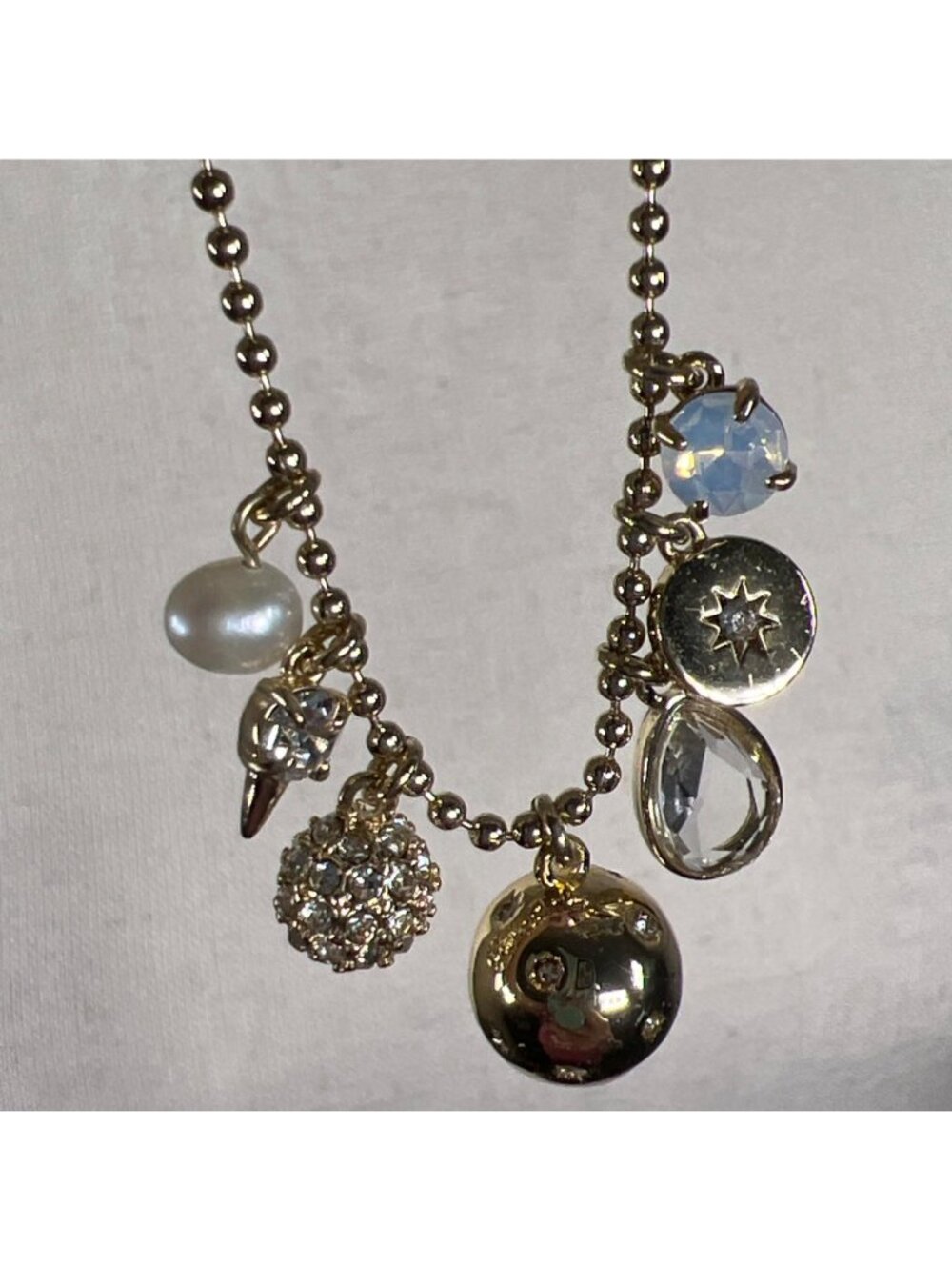 STELLA & DOT Celestial Baubles Necklace Gold Tone NIB